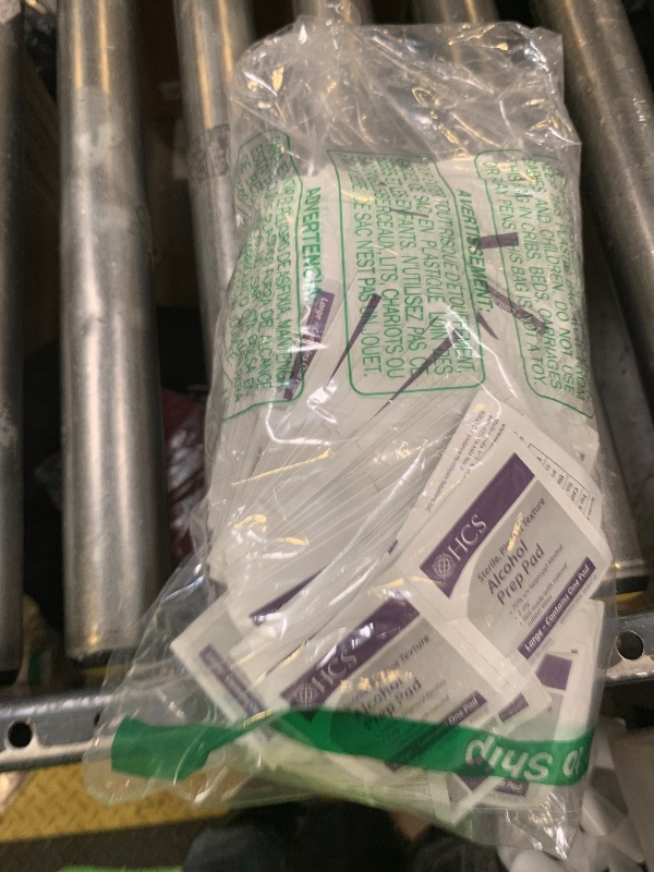Photo 1 of HCS Large Alcohol Prep Pads - 70% Isopropyl Alcohol Wipes, Individually Wrapped - 2 ply, Textured, Sterile Skin Prep Swabs (400/Box)