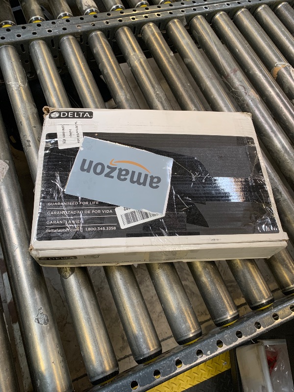 Photo 1 of Delta Albion Brushed Nickel Bathroom Faucet 3 Hole, 8 Inch Widespread Bathroom Sink Faucet for Vanity, Metal Push-Pop Drain Assembly, SpotShield Brushed Nickel 35855LF-SP