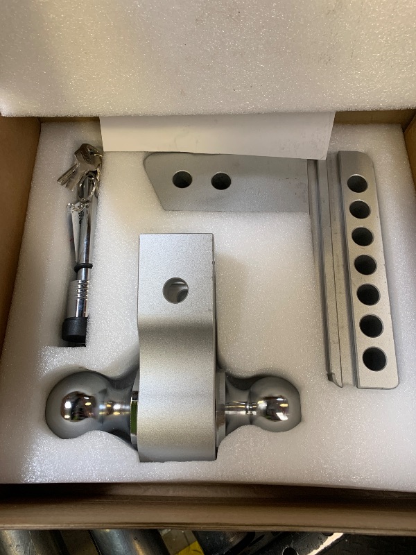 Photo 1 of Drop Hitch 2.5 Inch Receiver, Vullteeon 6 Inch Adjustable Trailer Hitch Ball Mount, 18,500 LBS GTW, (2" & 2-5/16") Chrome Plated Steel Balls, Class 5 Aluminum Tow Hitches with 2 Anti-Theft Pins Locks