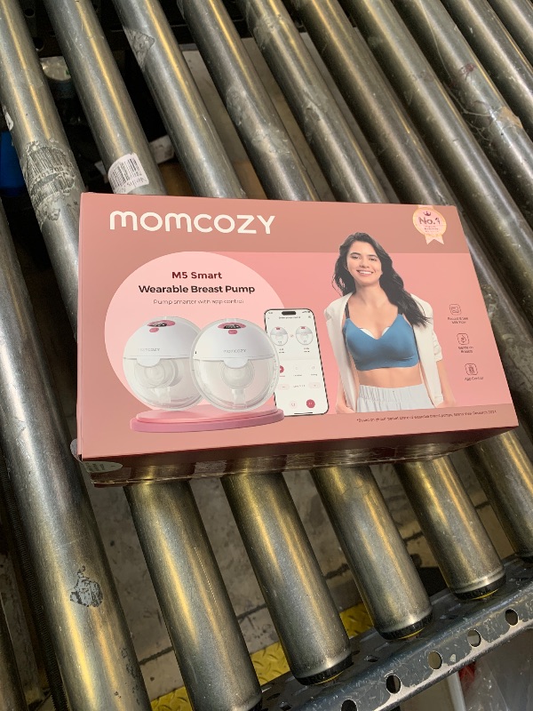 Photo 1 of Momcozy M5 Smart APP Controlled Wearable Breast Pump, Hands-Free Wireless Electric Pump, 3 Modes 9 Suction Levels, BPA-Free, Portable Lightweight, 24mm Flange, 2-Pack Cozy Red