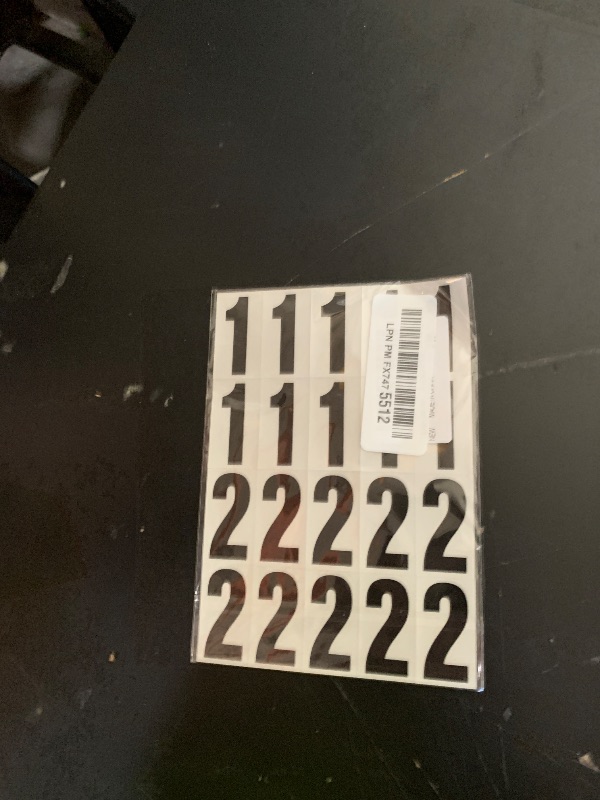 Photo 1 of 1.5 inch Self Adhesive Numbers for Mailbox, House Numbers, Reflective Mailbox Number, Trash Cans Number, for Outside, 60 PCS (Black/White)