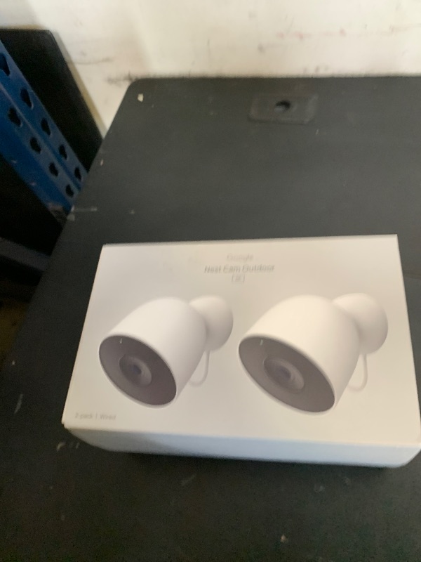 Photo 1 of Google Nest Cam Outdoor (Wired, 2nd Gen) - 2 Pack - Security Camera with 2K Video and Gemini, Night Vision, 2-Way Audio - Works with Google Home - 2025 Model - Snow