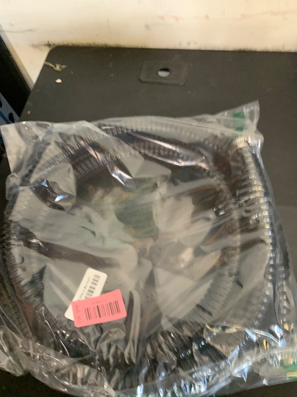 Photo 1 of 1 Inch Pond Tubing – 10ft Flexible PVC Corrugated Pond Hose with 2 Stainless Steel Hose Clamps, Kink-Proof Black Plastic Pump Tubing for Garden Ponds, Waterfalls, Filters & Drainage