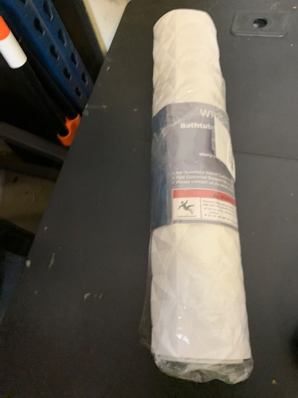 Photo 1 of WRISIN Non Slip Bathtub Mat for Bath Tub Shower Safety - Natural Rubber Mat with Suction Cups ? Drain Holes - BPA/PVC Free Large Bathroom Mat - Machine Washable - Unique Diamond Pattern - 17 × 35 Inch