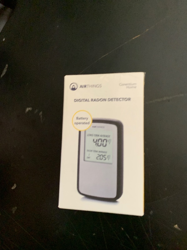 Photo 1 of Airthings Corentium Home Radon Detector 223 Portable, Lightweight, Easy-to-Use, (3) AAA Battery Operated, USA Version, pCi/L