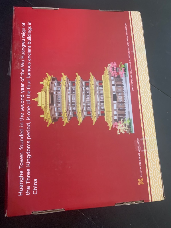 Photo 1 of DOLBLOCK Chinese House Asian Architecture Micro Building Blocks Yellow Crane Tower for Adults - Decorative DIY Gift for Age of 14+