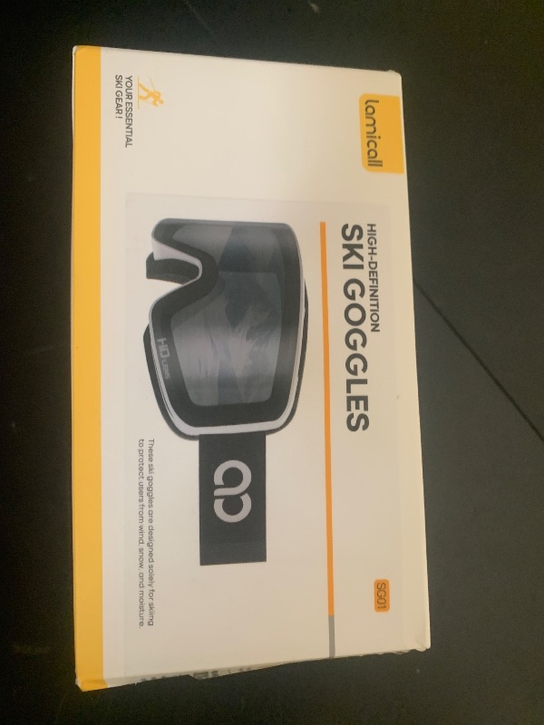 Photo 1 of Lamicall Ski Goggles with 3X Anti-Fog - 100% UV Protection, OTG & Helmet Compatible for Men & Women, Gifts Comfortable Fit for Skiing, Snowboard, Snowmobile, White Silver