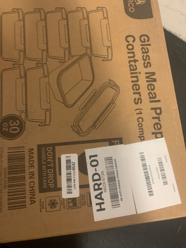 Photo 1 of [8-Pack,30 oz]Glass Meal Prep Containers,Glass Food Storage Containers,Airtight lunch Containers with Lids, Microwave, Oven, Freezer and Dishwasher