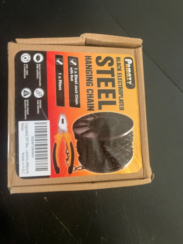 Photo 1 of [Upgraded] 50FT Black Electroplated Steel Hanging Chain Roll, Pliers Included, 20LBS Load Capacity, Durable, Rust-Resistant, Adjustable Length for Hanging Bird Feeders, Planters, Lanterns, Billboards