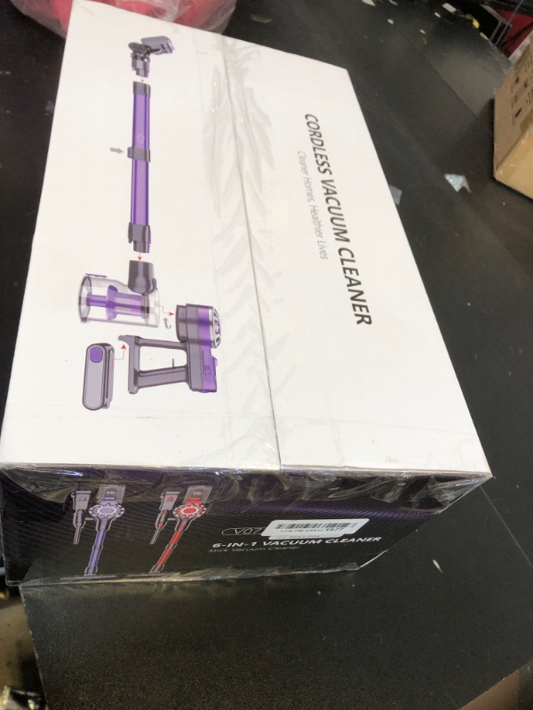 Photo 1 of Cordless Vacuum Cleaner,Vacuum Cleaners for Home with Super Suction,Lightweight Stick Vacuum with 35 Mins Runtime,Rechargeable Cordless Vacuum for Carpet, Tile, Pet Hair, Hardwood Floors(Red Grey)