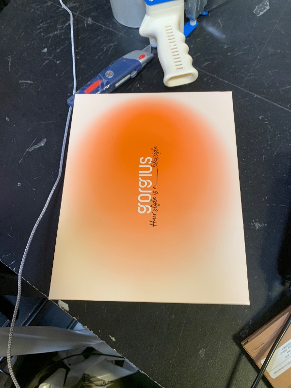 Photo 1 of GORGIUS Glueless Water Wave Lace Front Wigs Brown Synthetic Curly Wig Pre Cut Pre Plucked Side Parted Hairline 20 Inch