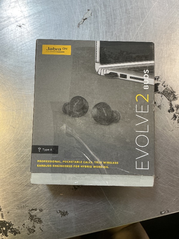 Photo 1 of Jabra Evolve2 True Wireless Earbuds - in-Ear Bluetooth Earbuds with Active Noise Cancellation MultiSensor Voice Technology - Certified to Work with Your Virtual Meeting Apps - Black