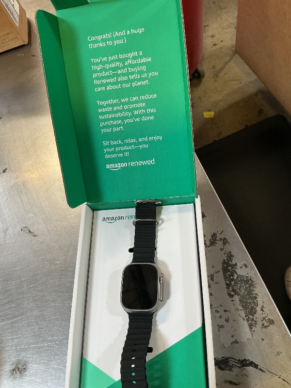 Photo 1 of Apple Watch Ultra 2 [GPS + Cellular, 49mm] - Titanium Case With White Ocean Band, One Size (Renewed Premium)