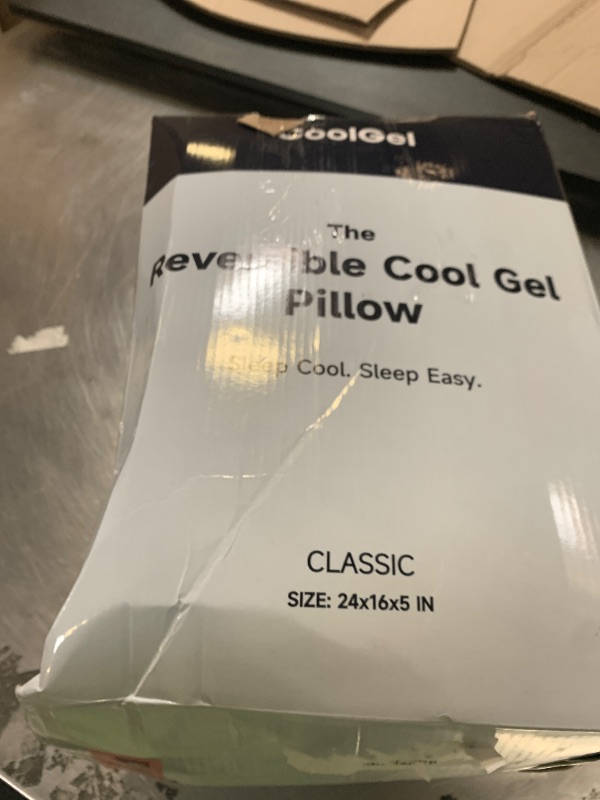 Photo 1 of Classic Brands Medium Firm Reversible Cool Gel Memory Foam Pillow, Standard Size