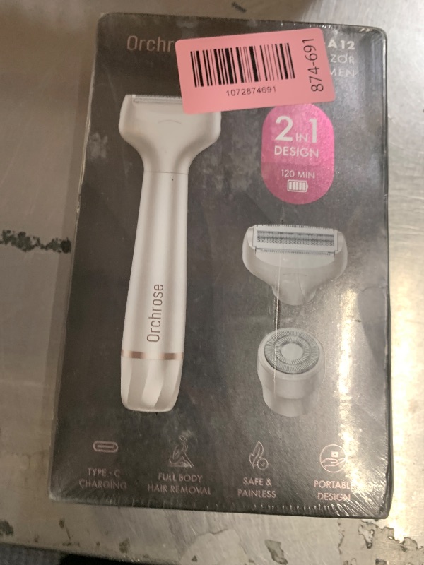 Photo 1 of Orchrose Electric Razor for Women 2-in-1: Painless Rechargeable Shaver for Face Legs Underarms and Bikini Area – Travel Lock