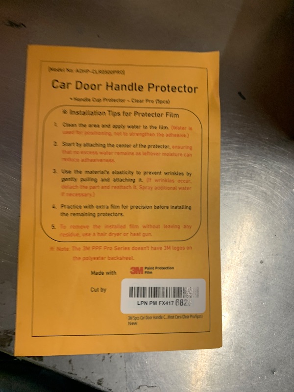 Photo 1 of [3M]-5pcs(Pro) Customized Car Door Handle Cup Protector Made with 3M Paint Protection Film Pro Series, Clear(Transparent), Anti Scratch, Universal Fit for Most Cars (Clear Pro/5pcs)