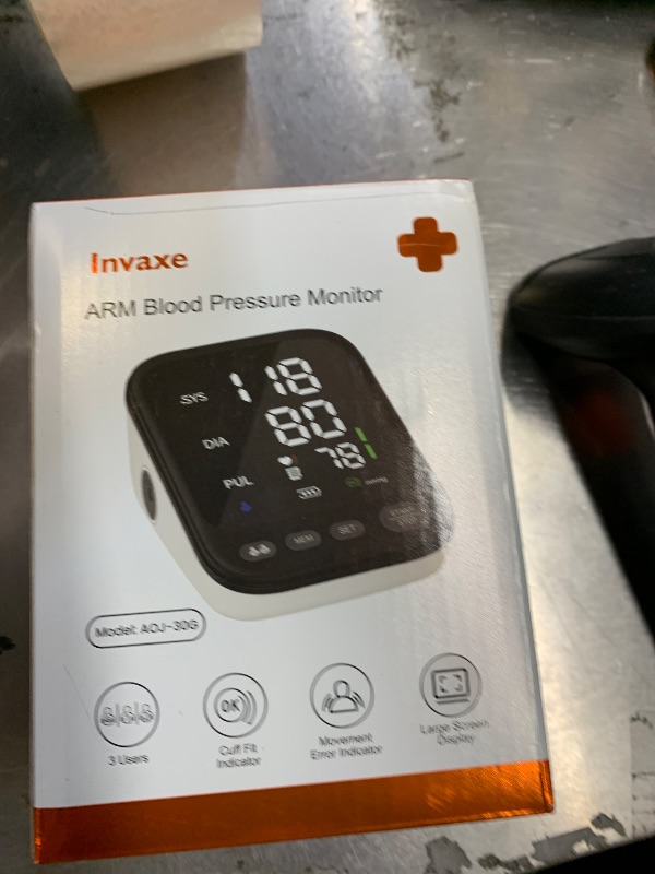 Photo 1 of Blood Pressure Machine, Automatic Upper Arm Blood Pressure Monitor with 2x199 readout, 4.5 inch Backlit Large Screen Adjustable Large Cuff 9 to 17 inches - arrhythmia and Home Hypertension Detector