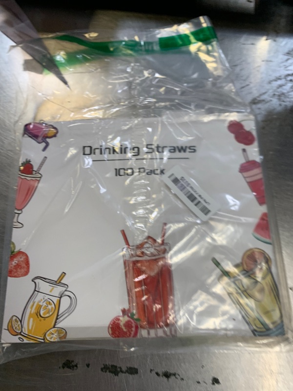 Photo 1 of [100 Pcs] Colorful Disposable Plastic Drinking Straws - 8.26" Long & 0.24" Diameter Cute Straws for Juice,Coffee,Milk,Cocktail, Ideal for Bachelorette Party, Birthday Party, Bridal Shower, Baby Shower