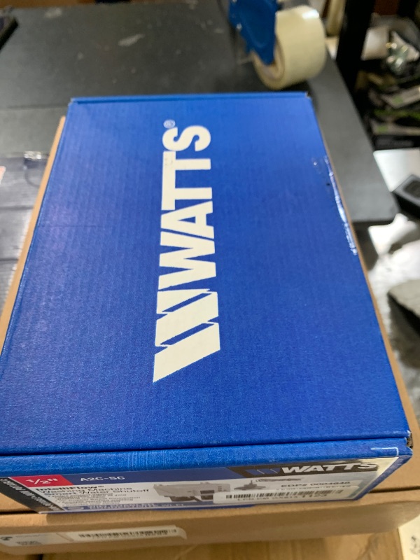 Photo 1 of Watts A2C-SC Series Intelliflow 1/2" Washing Machine Smart Water Shutoff Valve with Leak Sensor, Inlet Adapters, Without Wall Box, Automated Flood Detection with Real-Time Text and E-Mail Alerts