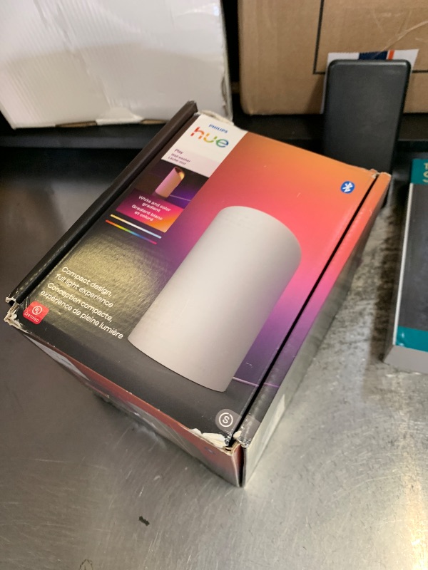 Photo 1 of Philips Hue Play Smart Wall Washer (White), White & Color Light with ColorCast Technology, Bluetooth Compatible, Voice Control with Alexa, Apple Home & Google Assistant