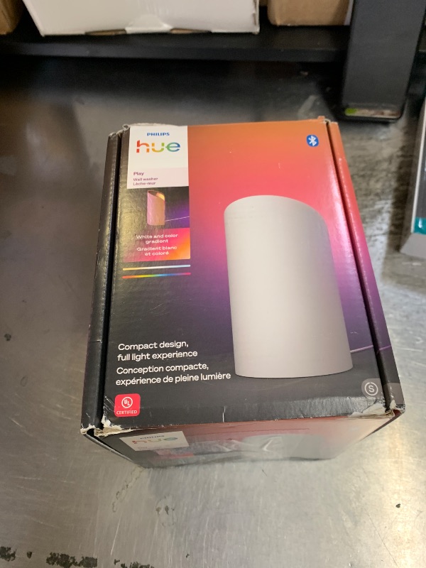 Photo 1 of Philips Hue Play Smart Wall Washer (White), White & Color Light with ColorCast Technology, Bluetooth Compatible, Voice Control with Alexa, Apple Home & Google Assistant
