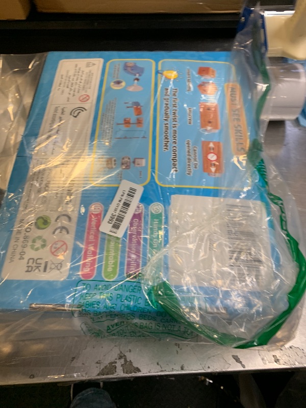 Photo 1 of Magnetic Train Track Set, Electric Gravity-Defying 3D Tracks with Motorized Train and Road Signs, Creative Building Toy Gift for Boys and Girls (123 PCS)