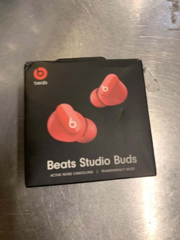 Photo 1 of Beats Studio Buds - True Wireless Noise Cancelling Earbuds - Compatible with Apple & Android, Built-in Microphone, IPX4 Rating, Sweat Resistant Earphones, Class 1 Bluetooth Headphones - Red