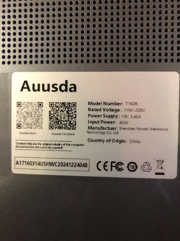 Photo 1 of **LOCKED** Auusda Laptop Computer, 32GB RAM, 1TB SSD, Ryzen 5 3000 Series 4C8T 3.7/2.1GHz, 16" FHD+, Webcam, Privacy Shutter, Backlit KB, Fingerprint, USB-C 65W Charging, 3 USBA, Win11Pro, WiFi 6, T160R, Black