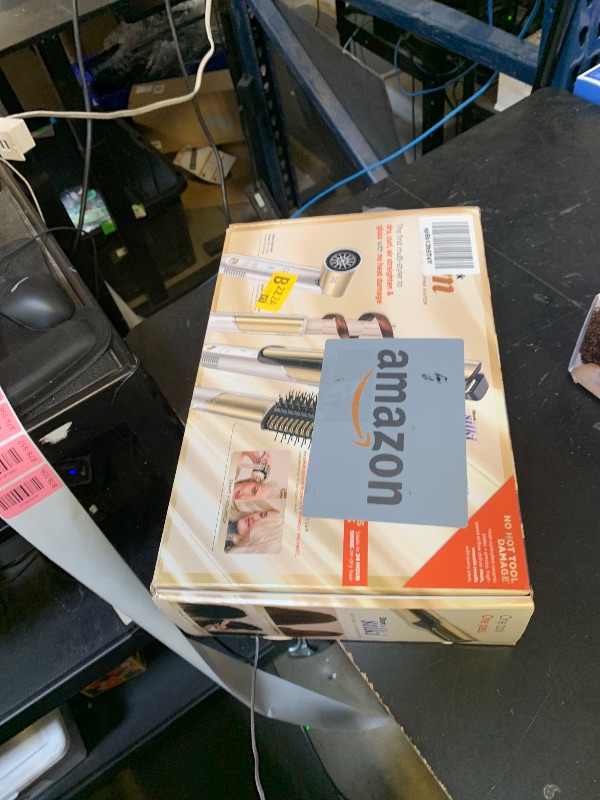 Photo 1 of Shark Glam Ceramic & Powerful Air Styling & Drying System, with Silki Straightener & Shark Glossi Air Glosser, for Drying, Curling, Straightening & Glossing, Gold, HD6051S (Straight & Wavy Hair)