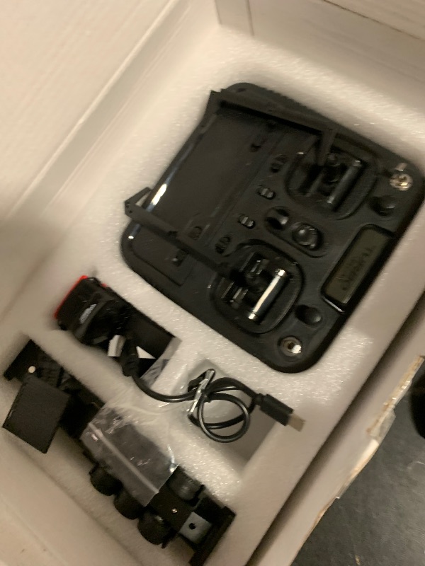 Photo 1 of FLYCOLOR Turbo Racing 1:76 C50 RTR Tractor Remote Control Truck Four-Wheel Drive Simulated Headlights 10CH Minicar Model(Black-Red)