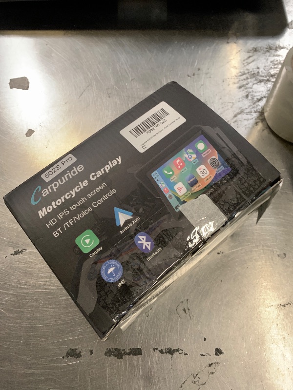 Photo 1 of Carpuride W502S Pro Motorcycle GPS Wireless Carplay/Android Auto, 5" Waterproof Motorbike Touch Screen, with BM05 Mount, Bluetooth Trans, Wired Controller, Navigation