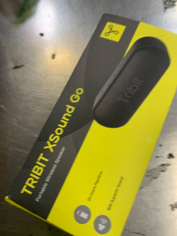 Photo 1 of **********DAMAGED*******
Tribit XSound Go Bluetooth Speaker, 16W Portable Wireless Speaker with Loud Sound, 24H Playtime, IPX7 Waterproof, Custom EQ, XBass, BT5.3, TWS Pairing, Type-C, Outdoor/Home/Travel/Beach/Shower (Black)