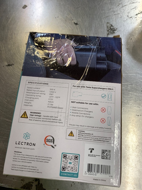 Photo 1 of Lectron NACS to CCS Electric Vehicle Adapter with Interlock - (500A/1,000V) - Compatible with Tesla Superchargers - CCS1 EV Fast Charging with Vortex Plus [Check Automaker for Compatibility] - UL 2252