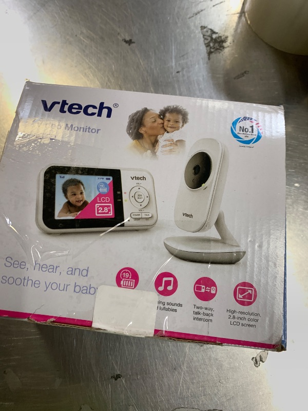 Photo 1 of VTech VM819 Baby Monitor with Camera and Audio, 2.8” Screen Portable Baby Camera, Night Vision, 2-Way Audio, Temperature Sensor and Lullabies, Secure Transmission No WiFi, Ideal for Baby/Elderly/Pet