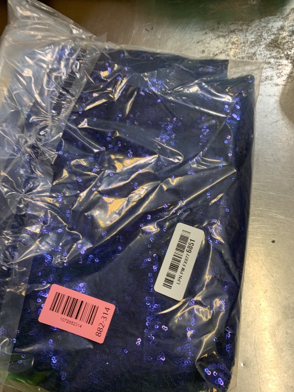 Photo 1 of 10 Packs 12 x 72 inches Navy Sequin Table Runner, Glitter Runner for Birthday Party Supplies Wedding Holiday Celebration Baby Shower Engagement Anniversary Decor