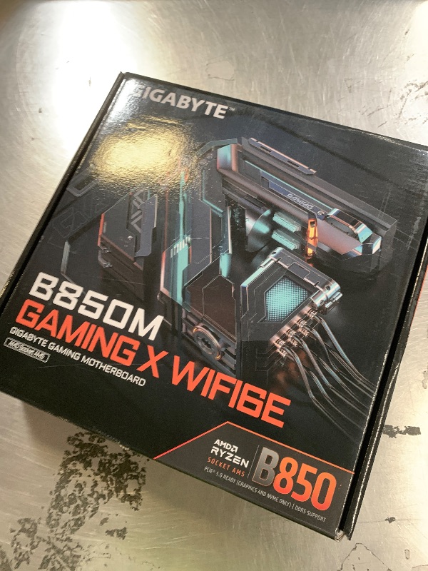 Photo 1 of GIGABYTE B850M Gaming X WIFI6E AMD AM5 mATX Motherboard, Support AMD Ryzen 9000/8000/7000 Series, DDR5, 10+2+2 Power Phase, 2X M.2, PCIe 5.0, USB-C, WIFI6E, 2.5GbE LAN, EZ-Latch, 5-Year Warranty