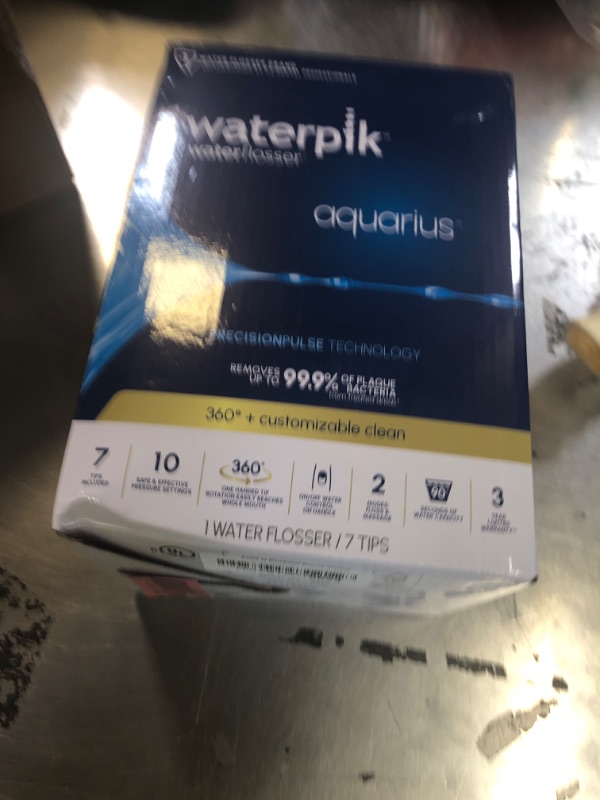 Photo 1 of Waterpik Aquarius Water Flosser For Teeth Cleaning, Gums, Braces, Dental Care, Electric Power With 10 Settings, 7 Tips For Multiple Users And Needs, ADA Accepted, White WP-660, Packaging May Vary