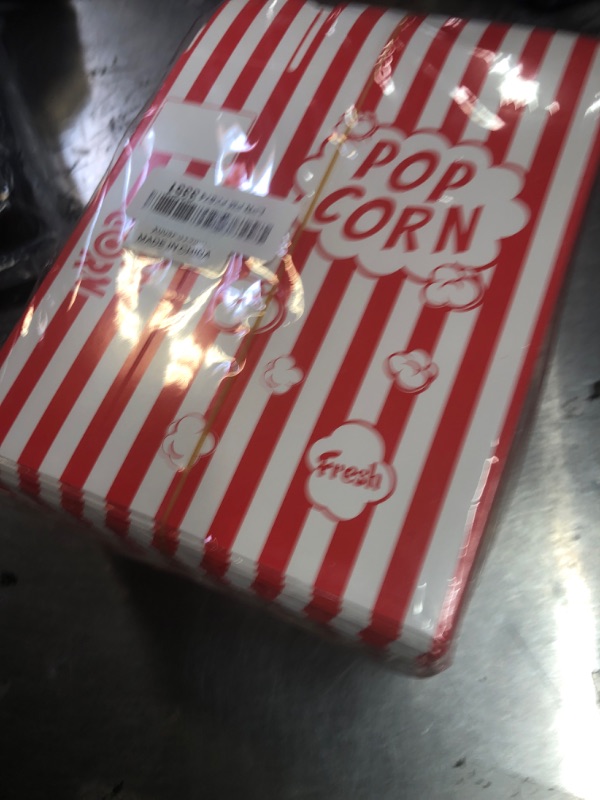 Photo 1 of 100 Pack Popcorn Boxes for Party 1.25 oz Pop Corners Bags Individual Servings Close-Top Paper Popcorn Containers Movie Theater Night Birthday Christmas