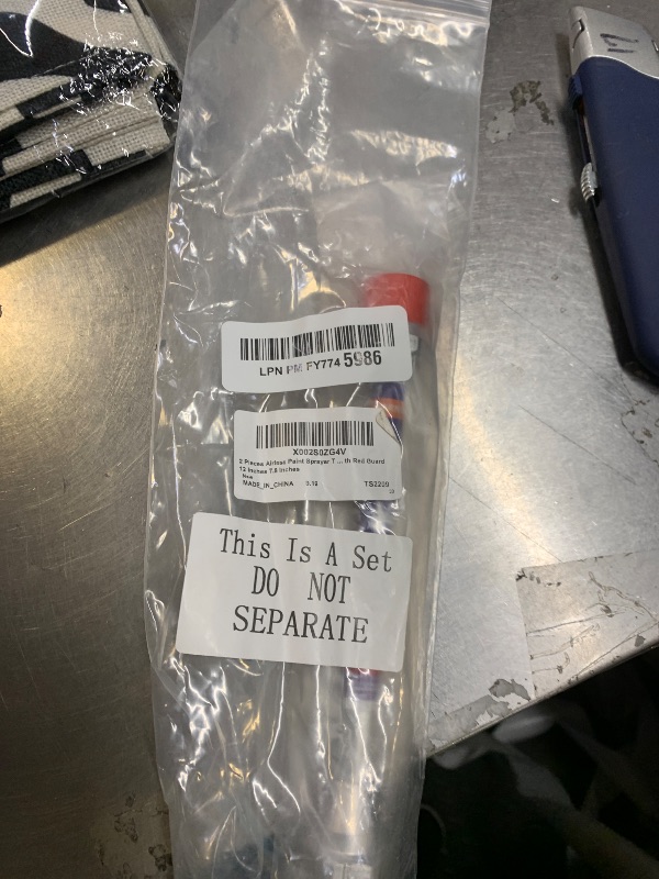 Photo 1 of 2 Pieces Airless Paint Sprayer Tip Extension Pole 2 Sizes Extension Rod for Airless Painting Spray Gun with Red Guard 12 Inches 7.8 Inches