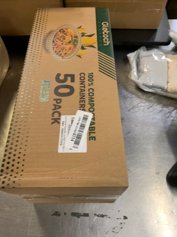 Photo 1 of 100 Piece (50 Pack) Meal Prep Bowl Containers with Lids, Cornstarch Round Food Containers for Lunch Salad Deli Soup, BPA Free Plant-based Take Out Containers Microwave & Freezer Safe, 16 oz