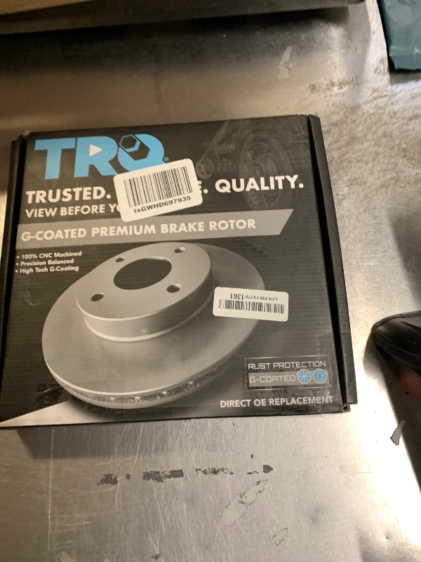 Photo 1 of TRQ Rear Ceramic Brake Pad and Rotor Set Coated Compatible with 2015-2016 Mazda 3 2014 Mazda 3 Japan Built Models 1st VIN Digit J