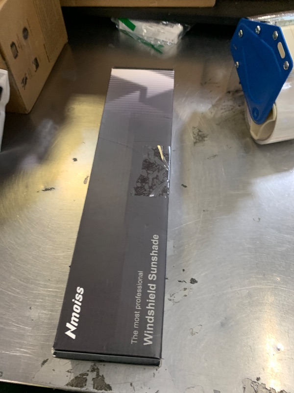 Photo 1 of [Upgraded] Nmoiss Windshield Sun Shade Umbrella - [Vinyl Coating Heat Shield] Protect Car from Sun Rays & Heat Damage Keep Cool and Protect Interior, Spring Structure Edge Medium 56" L x 31" W