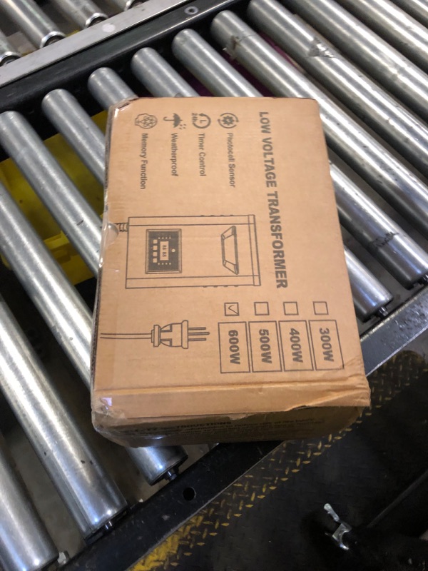 Photo 1 of LoyeeBlis 600W Low Voltage Landscape Transformer with Timer & Photocell for Landscape Lighting, 120V to 12V/15VAC, Stainless Steel, Weatherproof for Outdoor Landscape Lights,Yard Lights,Garden Lights