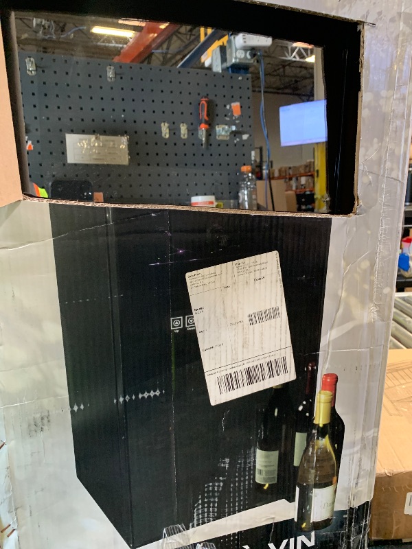 Photo 1 of Koolatron 24 Bottle Wine Cooler Black Compressor Wine Fridge | 2.4 cu ft (68 L) Freestanding Wine Cellar | Red White & Sparkling Wine Storage | UV-Blocking Glass | Home Bar Kitchen Apartment Condo