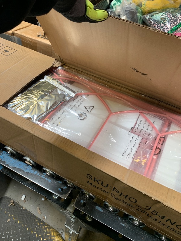 Photo 1 of Homhougo - Twin Metal Daybed with Trundle, Sofa Bed Frame, Charging Station, LED Lights, Pink - Pink Twin