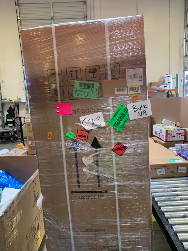 Photo 1 of MZAVP Large Wine Fridge, 200 Bottles Wine Fridge with Fast Cooling and Intelligent Temperature Memory, Wine Cooler Refrigerator Freestanding or Built-in, Tall Wine Refrigerator with Glass Door, Black