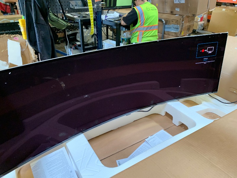 Photo 1 of Samsung 49" Odyssey G93SC Series Curved Gaming Monitor, QD-OLED, 240Hz, 0.03ms, DQHD, G-Sync Compatible, FreeSync Premium Pro, Adjustable Stand