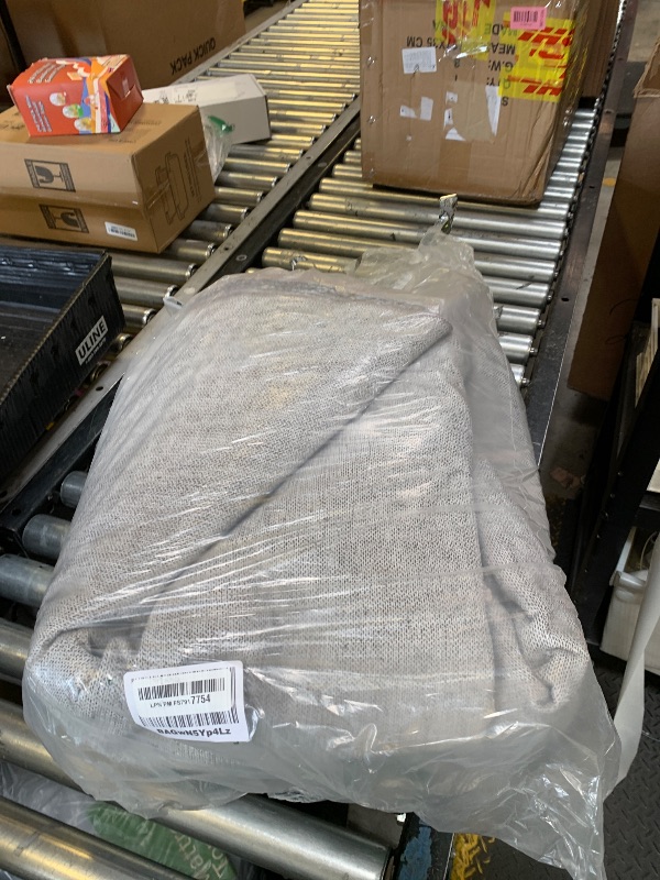 Photo 1 of Lessymo 8 x 10 Area Rugs for Living Room- Machine Washable Area Rugs Boho Faux Wool Low Pile Area Rug for Bedroom, Floral Medallion Vintage Rugs with Non-Slip Rubber, Kid & Pet Friendly, Grey White