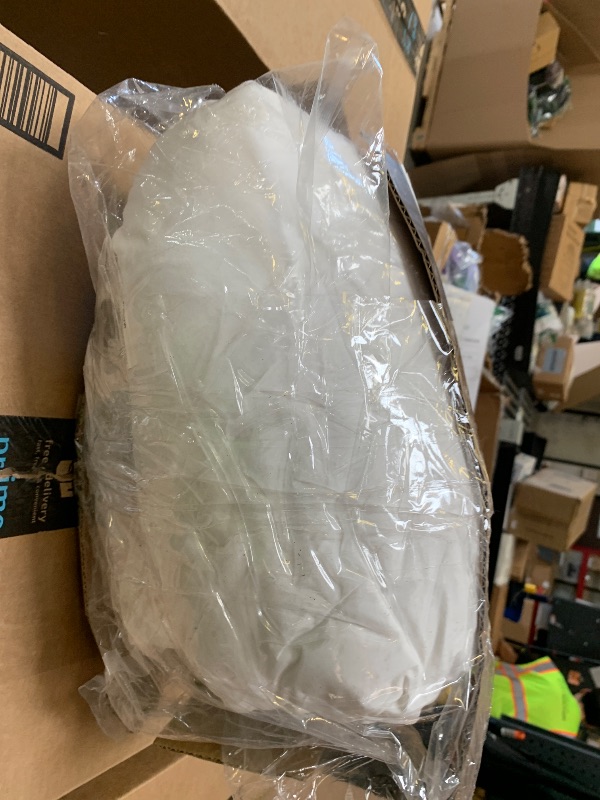 Photo 1 of BPC Organic Feather Down Comforter Full/Queen Size, Hotel-Luxury Fluffy Duvet Insert with 100% Cotton Cover and Puffy Feather Down Filling for All-Season, Ivory White, 82x86 Inches