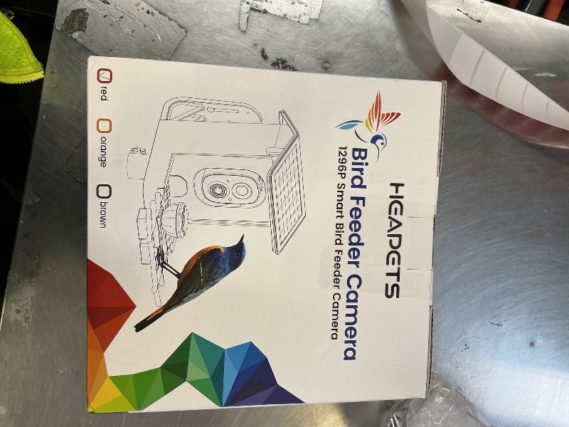 Photo 1 of Smart Bird Feeder with Camera Solar Powered, 2K HD Video, AI Bird Species Identification, Instant Arrival Alerts, Weatherproof Design for Effortless Birdwatching, Best Gift for BirdLovers, Red